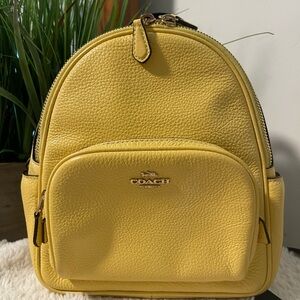 Coach Sunny Yellow Leather Backpack